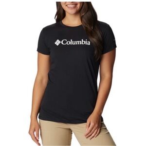 NWT Columbia Women's Trek Short Sleeve Graphic T-Shirt Black Medium